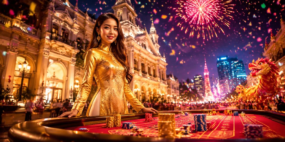 Người dùng tại Hồ Chí Minh mặc áo dài kiểm tra kết quả xổ số trực tuyến